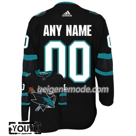 Kinder Eishockey San Jose Sharks Trikot Custom Adidas Alternate 2018-19 Authentic